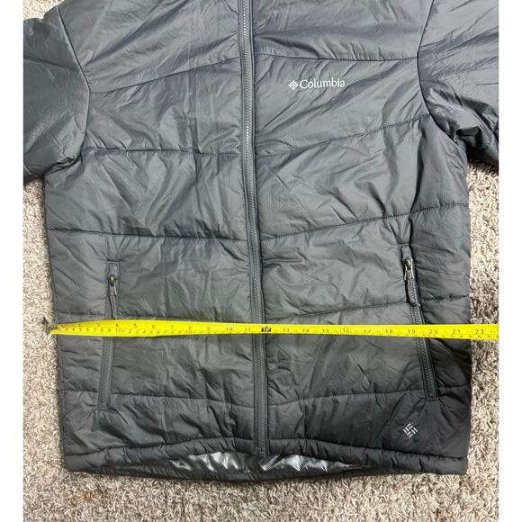 Columbia Omni-Heat Interchange Puffer Jacket Gray Thermal Reflective Sz L Men - Picture 10 of 12